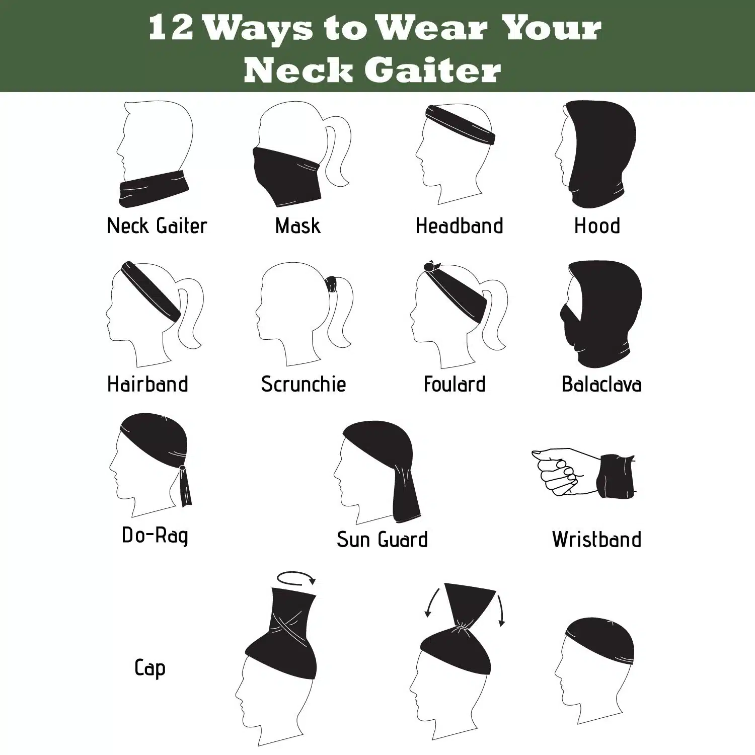 Bassdash UPF 50+ UV Protection Neck Gaiter Multi Scarf Sun Protector for Fishing Hunting Kayaking Hiking Cycling Other Outdoor Activities - Image 3