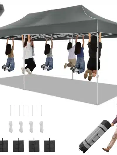 10x20 Heavy Duty Pop Up Canopy Tent for Party Events Instant Canopy with Roller Bag, Waterproof