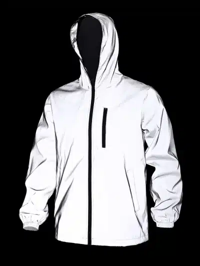 New Mens / Womens Full Reflective Jacket Night Shiny Windbreaker Jackets Hooded Coats