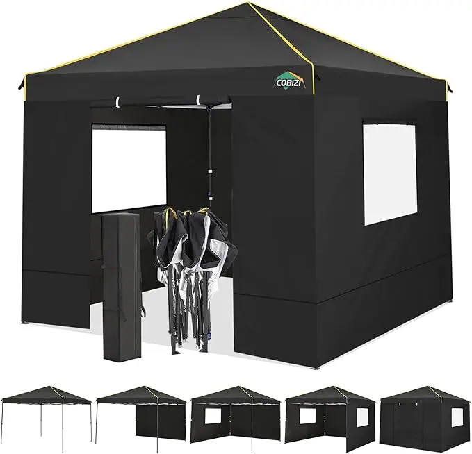 10x10 Pop Up Canopy Gazebo with Mesh Windows, Easy Set up Canopy Tent 10x10, Portable Waterproof - Image 7