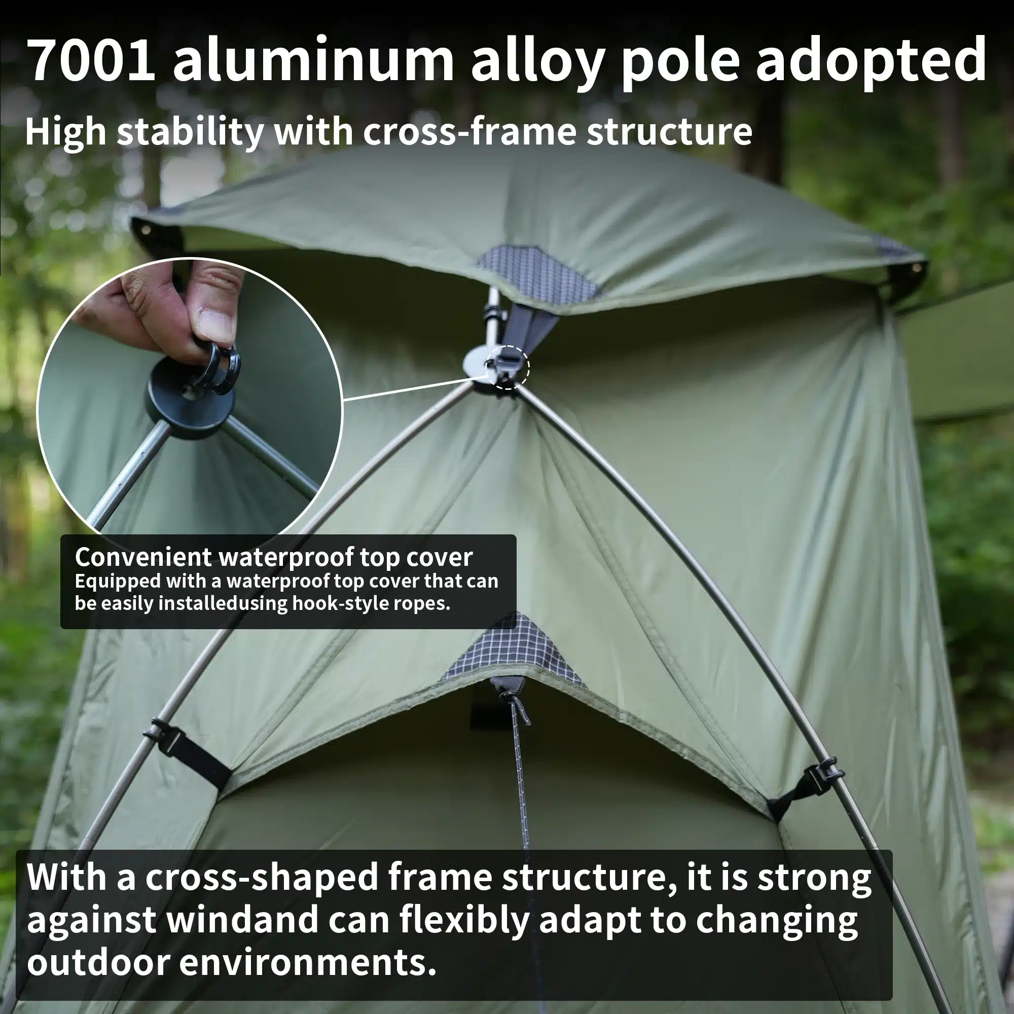 TENPLAY Ultra Lightweight Instant Pop-Up Tent, 3000mm Waterproof Single Person Tent for Camping, Hiking, Backpacking - Image 10