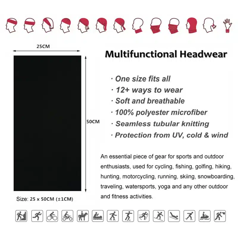 Breathabale Neck Gaiters for Men and Women Dustproof Quickdry Solid Color HeadScarf a Wide Range of Outdoor Activities - Image 2