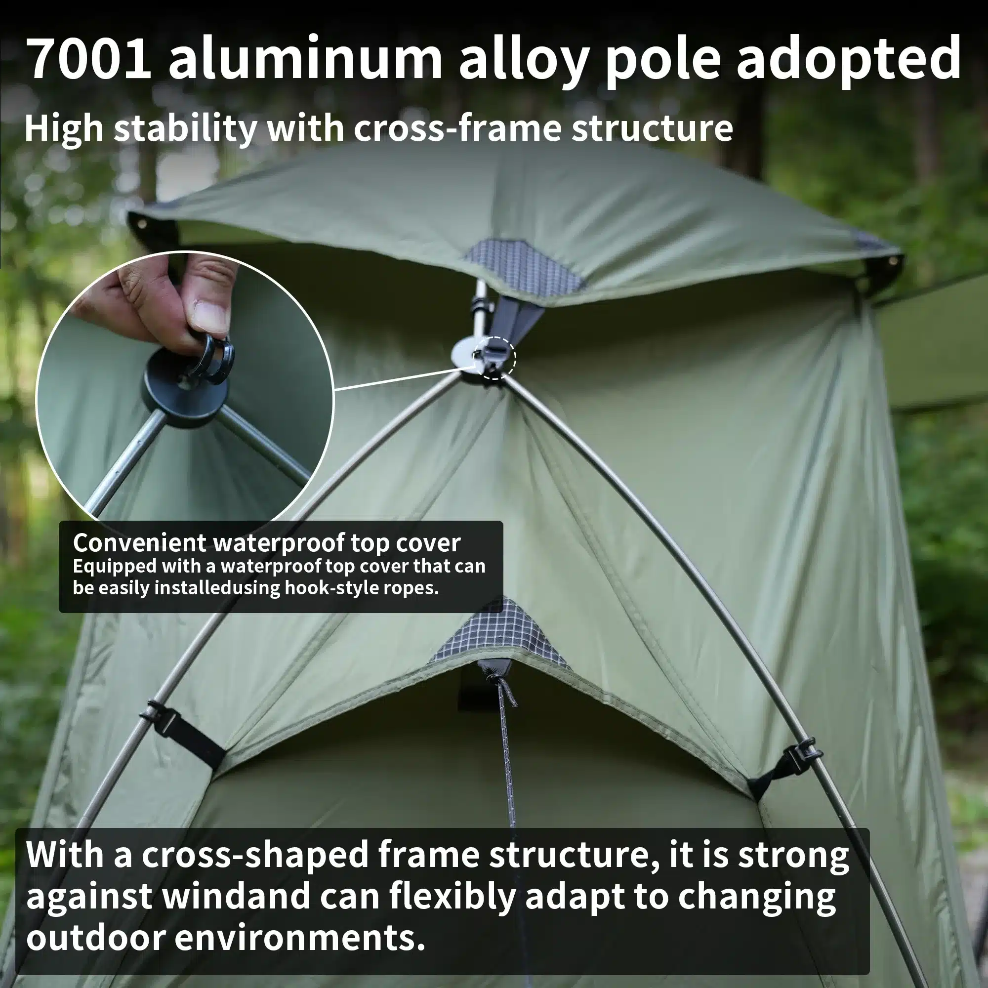 TENPLAY Ultra Lightweight Instant Pop-Up Tent, 3000mm Waterproof Single Person Tent for Camping, Hiking, Backpacking - Image 4