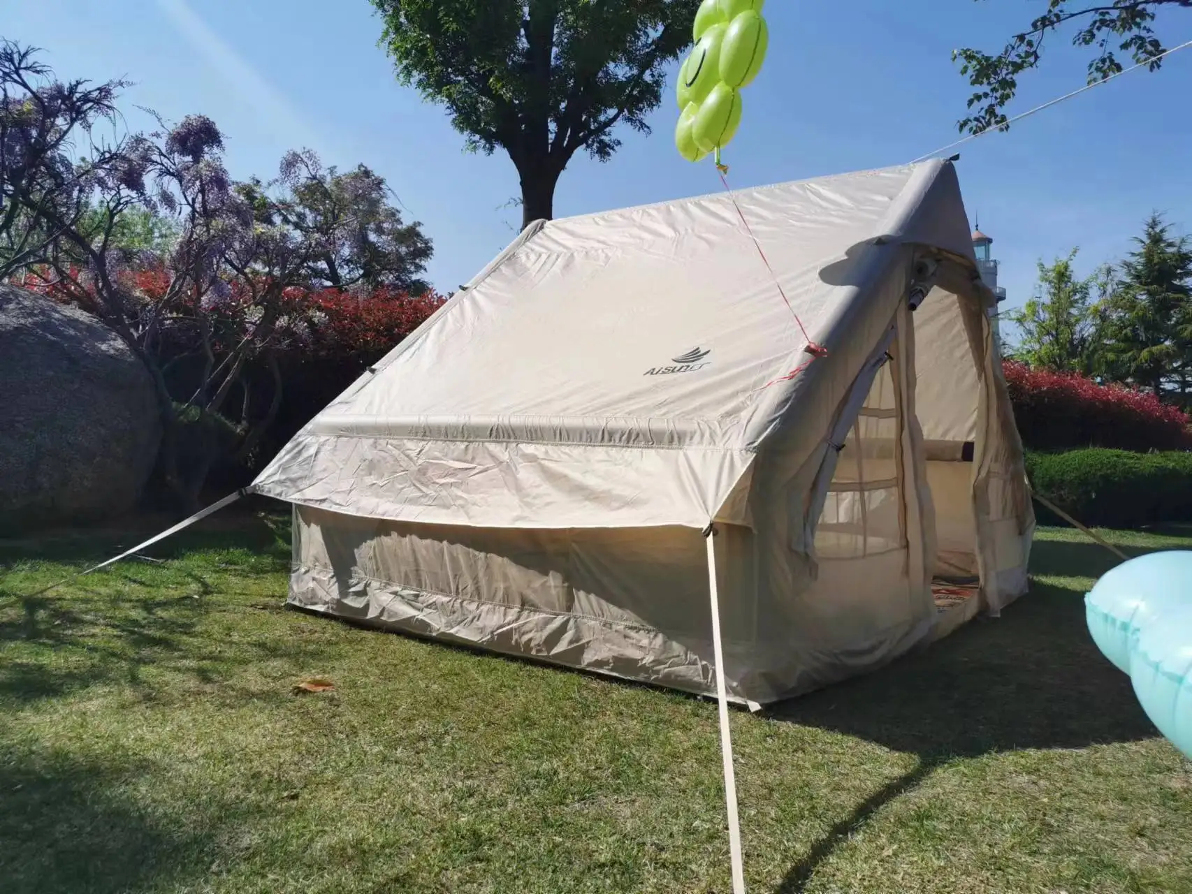 Large Inflatable Tent Tents for Outdoor Camping, Waterproof and Sunscreen, Family Dinner, 3-4 People - Image 8