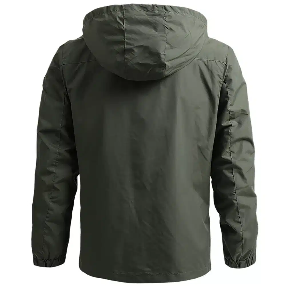 Windbreaker Men Tactical Jacket Waterproof Outdoor Hooded Coat - European Size - Image 2
