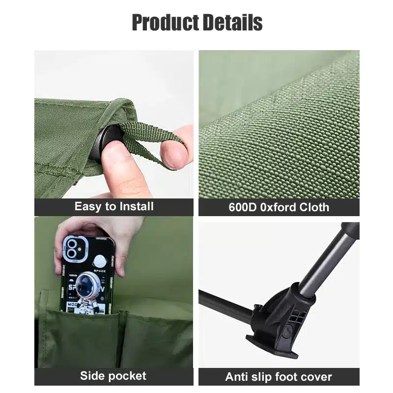 WESTTUNE Camping Cot Portable Folding Bed Outdoor Ultralight Compact Tent Bed for Camping Backpacking - Image 4