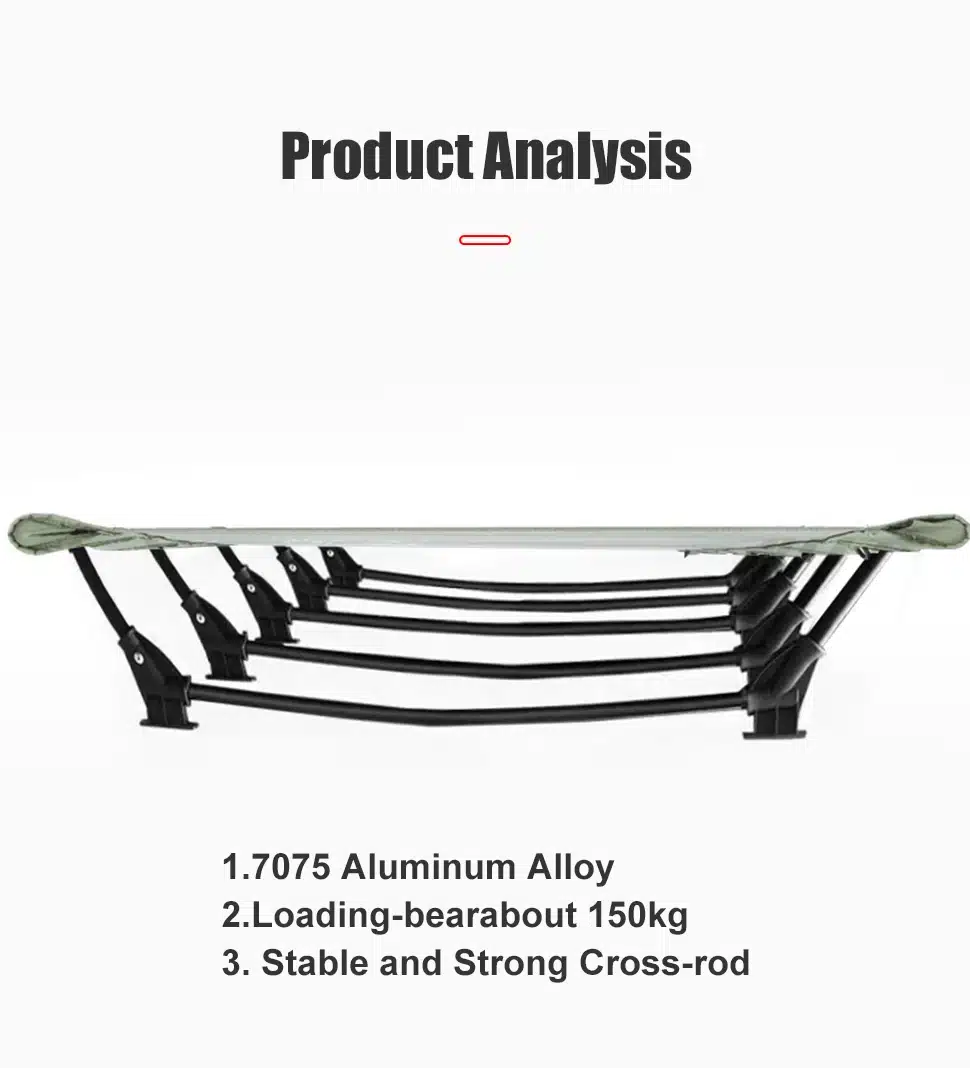 WESTTUNE Camping Cot Portable Folding Bed Outdoor Ultralight Compact Tent Bed for Camping Backpacking - Image 16