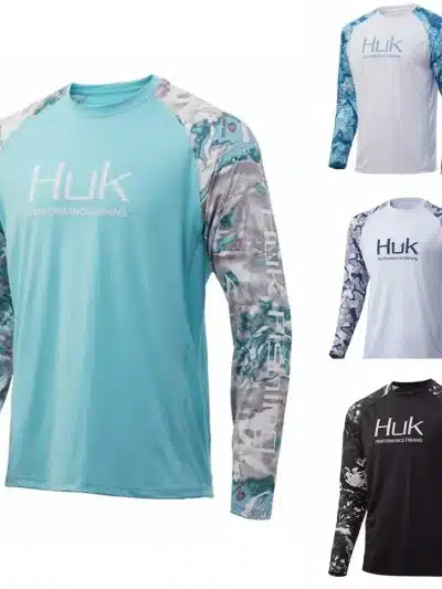HUK Fishing Shirts Long Sleeve Uv Protection Clothing Outdoor Summer Shirt UPF 50 Breathable