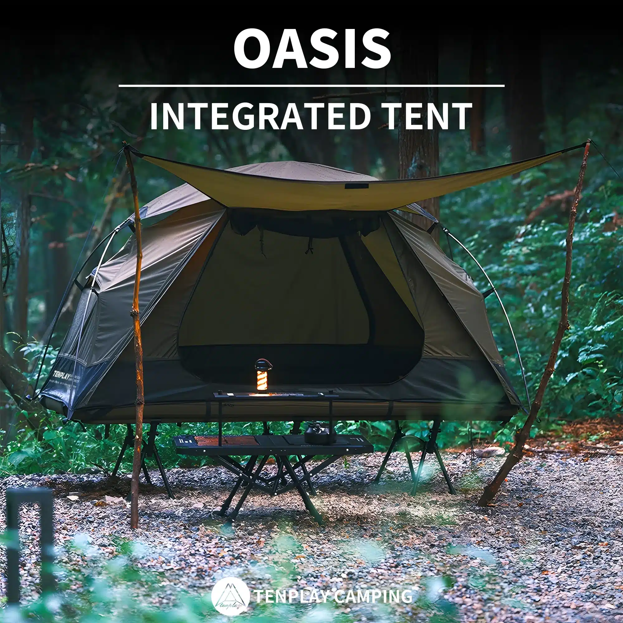 TENPLAY Ultra Lightweight Instant Pop-Up Tent, 3000mm Waterproof Single Person Tent for Camping, Hiking, Backpacking