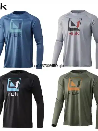 Men's Fishing Shirts Long Sleeve Uv Protection UPF 50 Moisture Wicking
