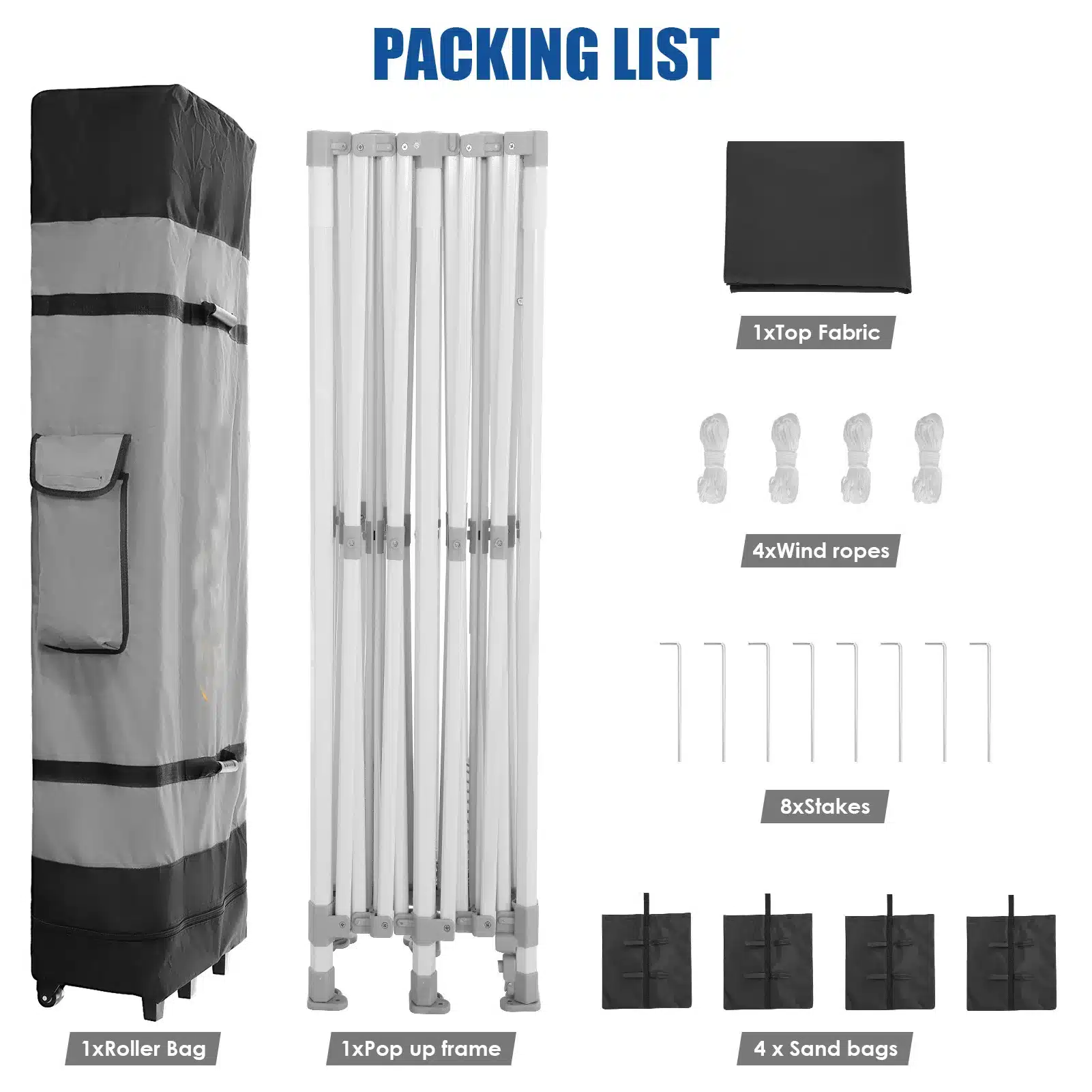 10x20 Heavy Duty Pop Up Canopy Tent for Party Events Instant Canopy with Roller Bag, Waterproof - Image 4