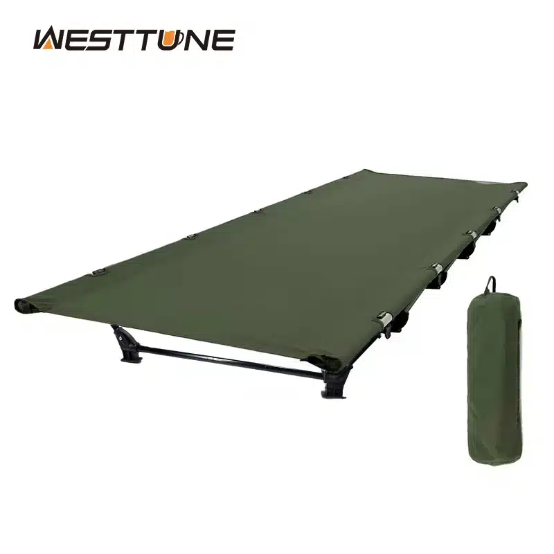 WESTTUNE Camping Cot Portable Folding Bed Outdoor Ultralight Compact Tent Bed for Camping Backpacking