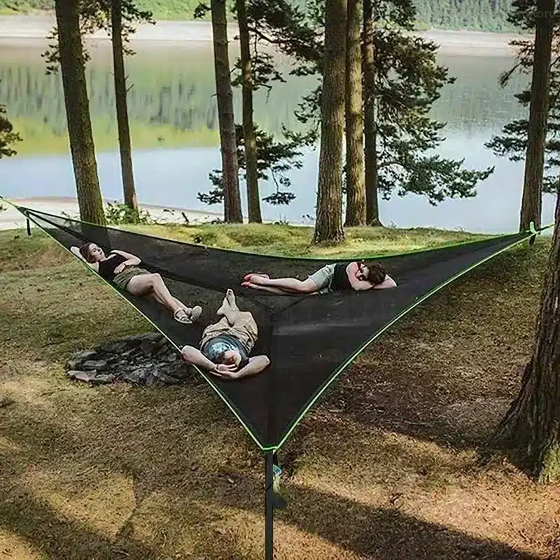 Outdoor Camping Hanging Triangle Hammock Multi Person