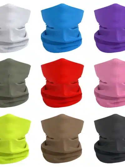 Breathabale Neck Gaiters for Men and Women Dustproof Quickdry Solid Color HeadScarf a Wide Range of Outdoor Activities