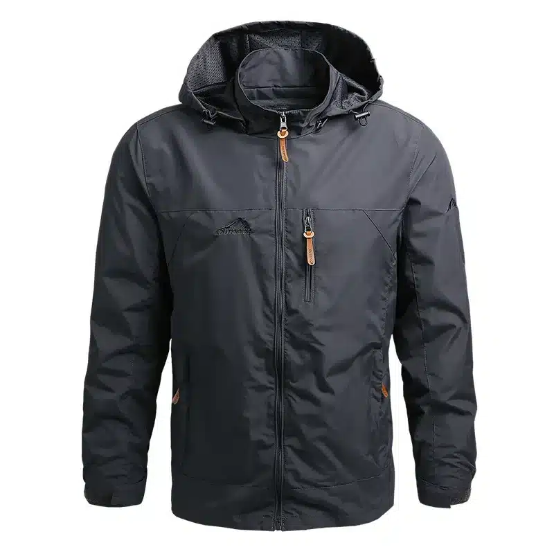 Windbreaker Men Tactical Jacket Waterproof Outdoor Hooded Coat - European Size - Image 7