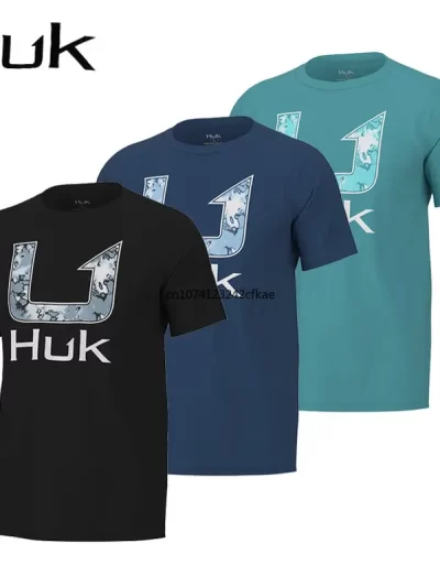 Fishing Wear  Men Short Sleeve T Shirts Uv Protection Breathable