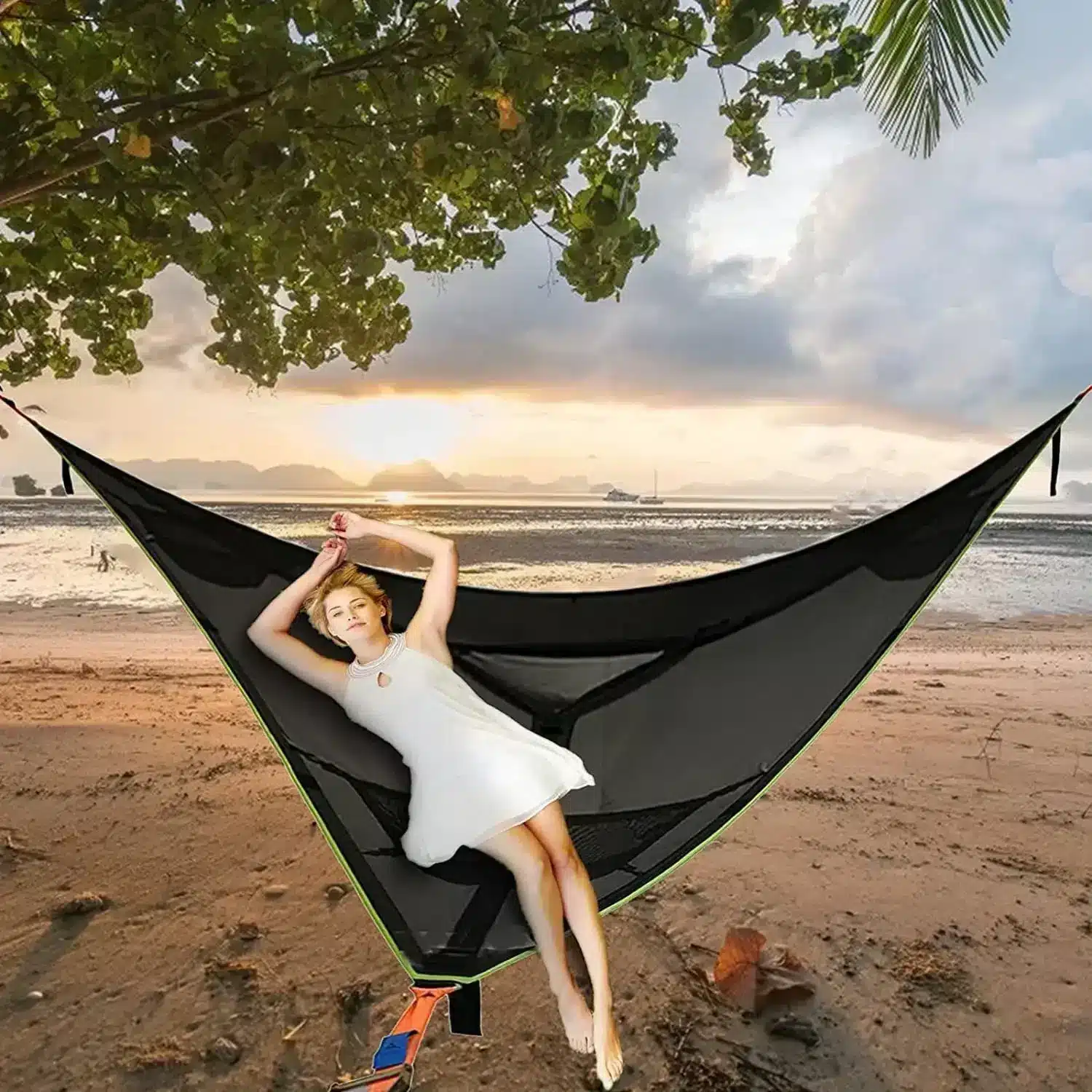 Outdoor Camping Hanging Triangle Hammock Multi Person - Image 15