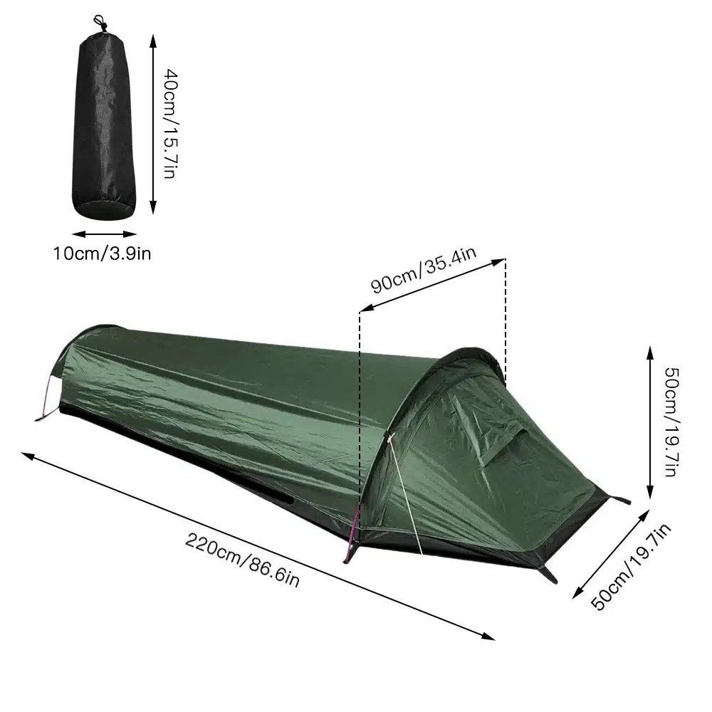 Backpacking Tent Outdoor Hiking Camping Sleeping Bag Tent Waterproof Lightweight Single Person Tent - Image 5