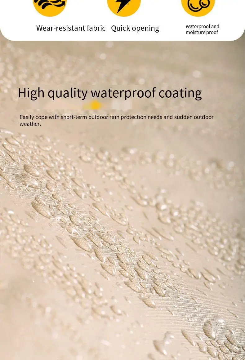 3-4 Person Outdoor Folding Tent Quick Automati Opening Self-driving Wild Camping Tent Waterproof Sunscreen Portable Tent - Image 10