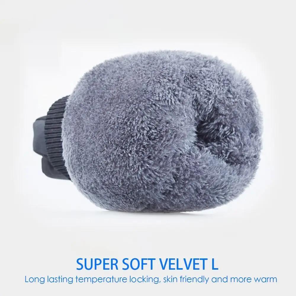 Winter Unisex Snowboard or Ski Gloves PU Leather Non-slip Touch Screen Waterproof Motorcycle Cycling Fleece Warm Snow Gloves - Image 4