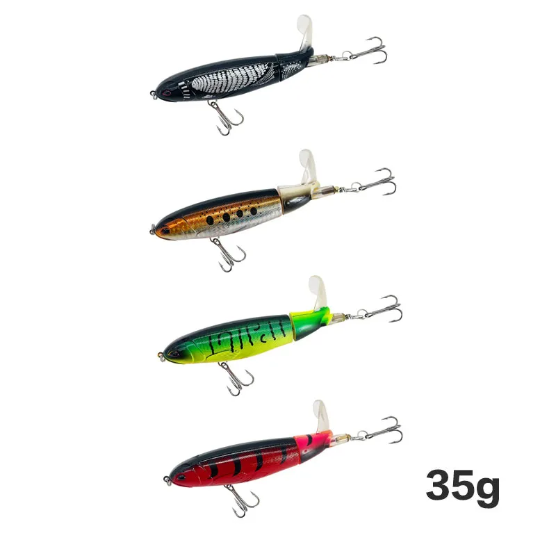 13g/15g/35g Topwater Fishing Lure Whopper Popper Artificial Bait Hard Plopper Soft Rotating Tail - Image 31