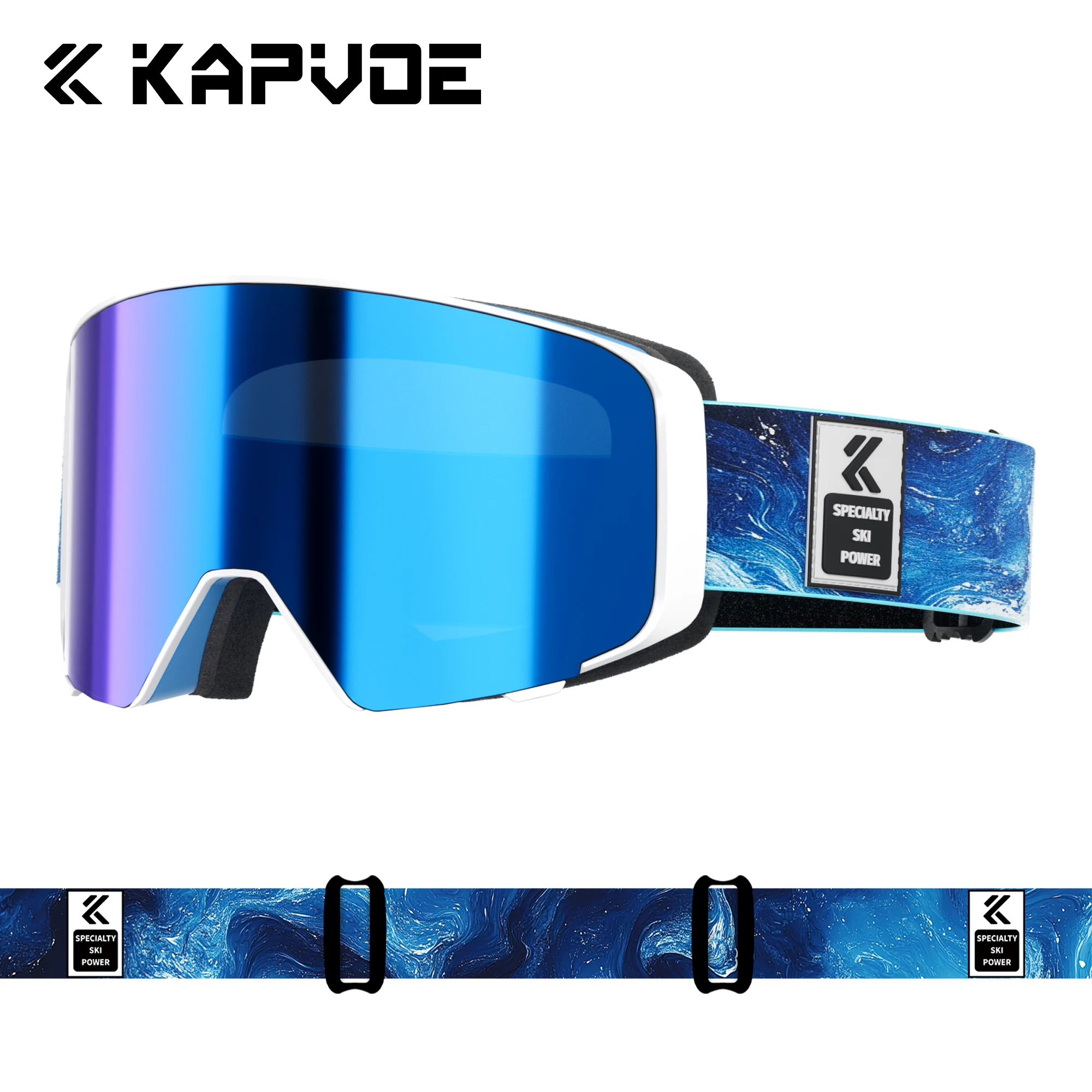 KAPVOE Outdoor Photochromic Ski Goggles Breathable HD Winter Sports Snow Glasses UV400 Anti-fog Magnetic Snowboard Glasses New - Image 17