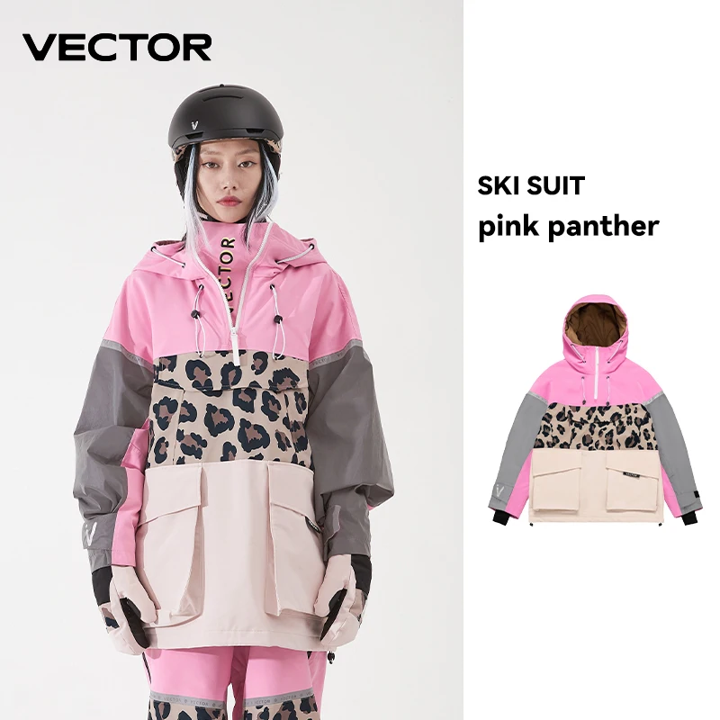 VECTOR Ski Wear Women Man Hooded Sweater Reflective Trend Ski Wear Thickened Warmth and Waterproof Ski Equipment Ski Suit Women - Image 14