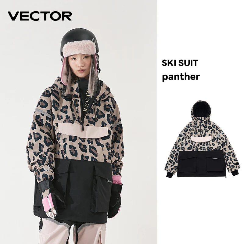 VECTOR Ski Wear Women Man Hooded Sweater Reflective Trend Ski Wear Thickened Warmth and Waterproof Ski Equipment Ski Suit Women - Image 12