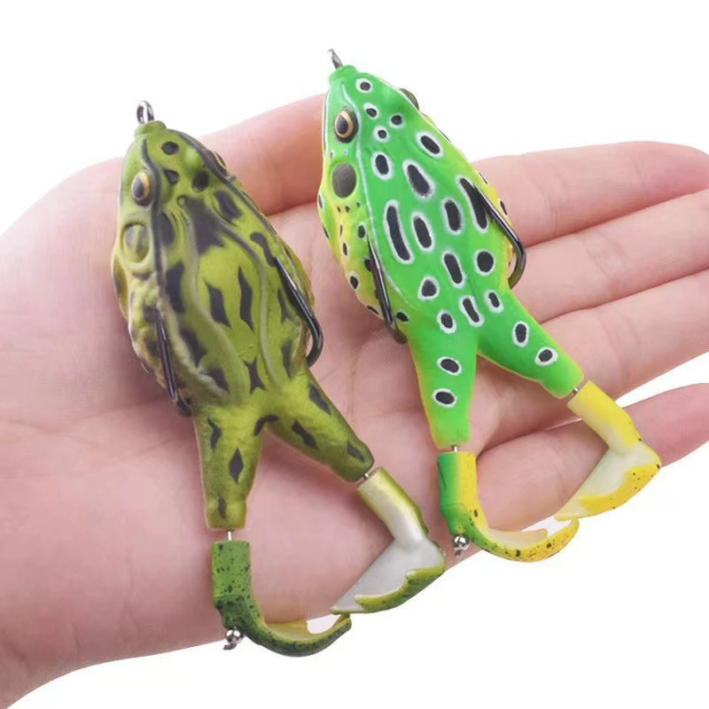 13/16g Soft Frog Shape Lures Artificial Topwater Wobblers Bait Bass Catfish Fishing Lure 3D Eyes - Image 4