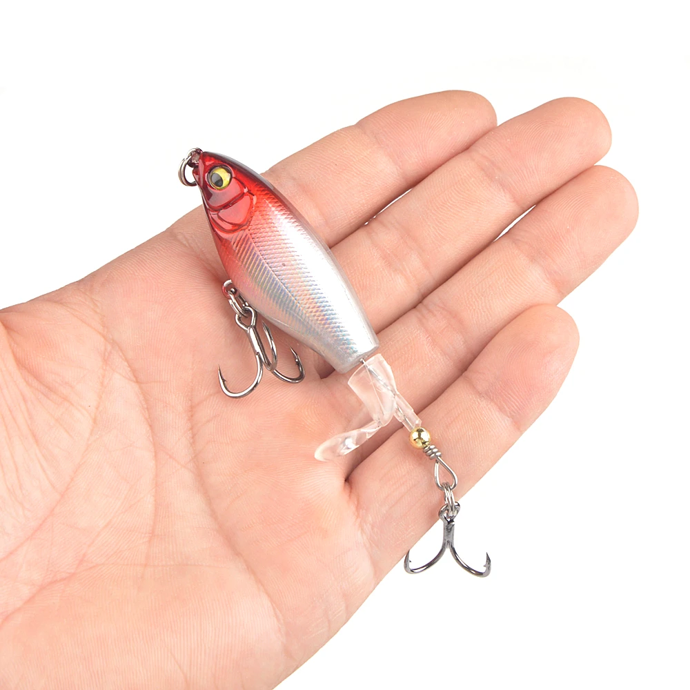 1Pcs Quality Whopper Plopper Wobblers 7.5cm 6.5g Topwater Popper Fishing Lure Hard Bait Rotating Soft Tail Fishing Tackle - Image 7