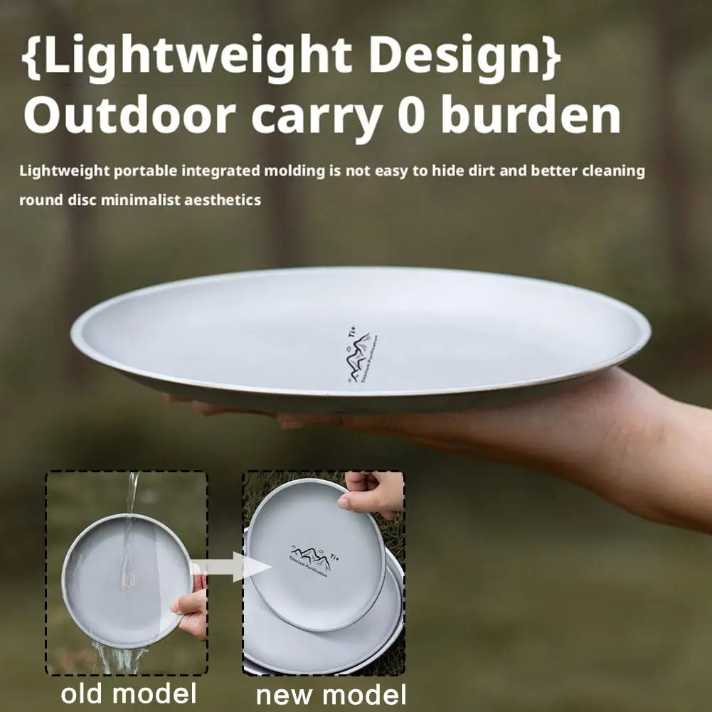Titanium Camping Plate Titanium Cutlery Tray Corrosion Resistant Outdoor Kit - Image 4