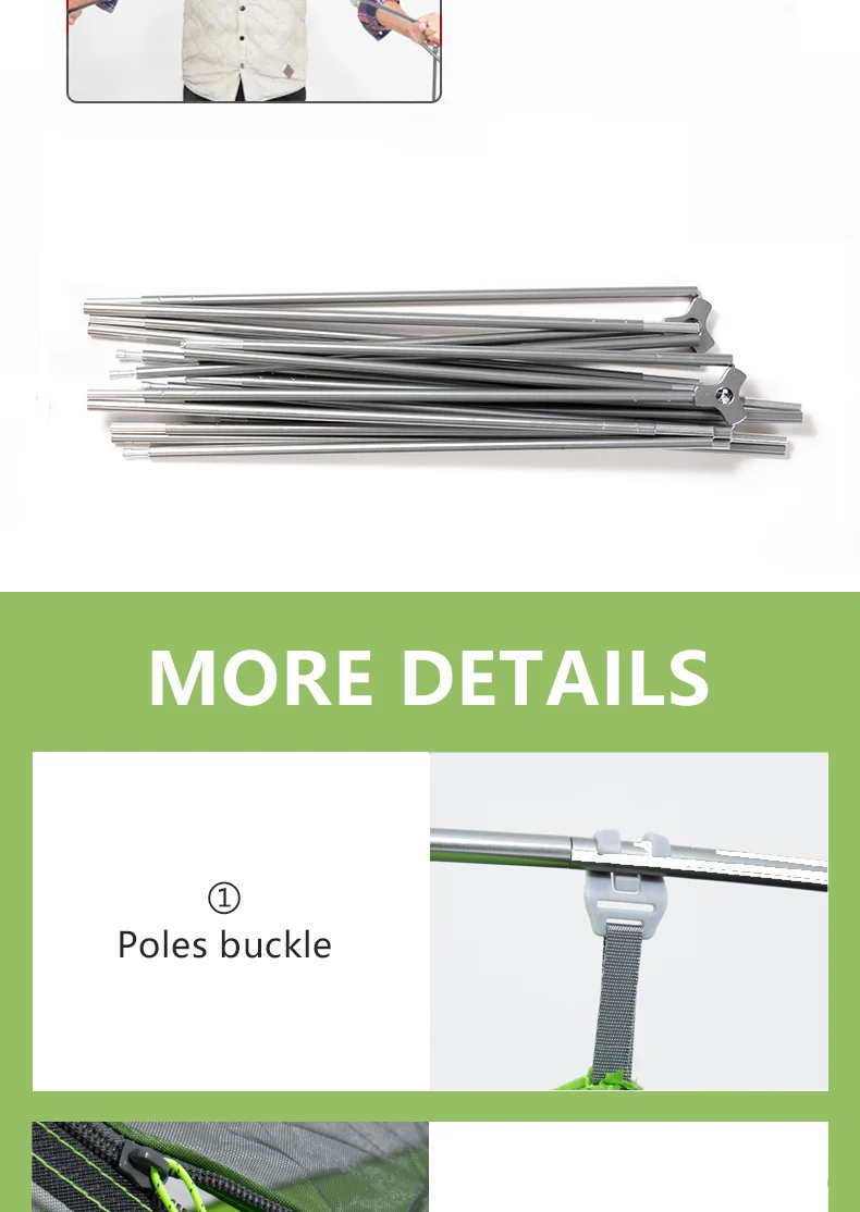 BISINNA 2 Person Ultralight Camping Tent 20D 380T Nylon Double Layer Waterproof Tent with free mat - Image 10