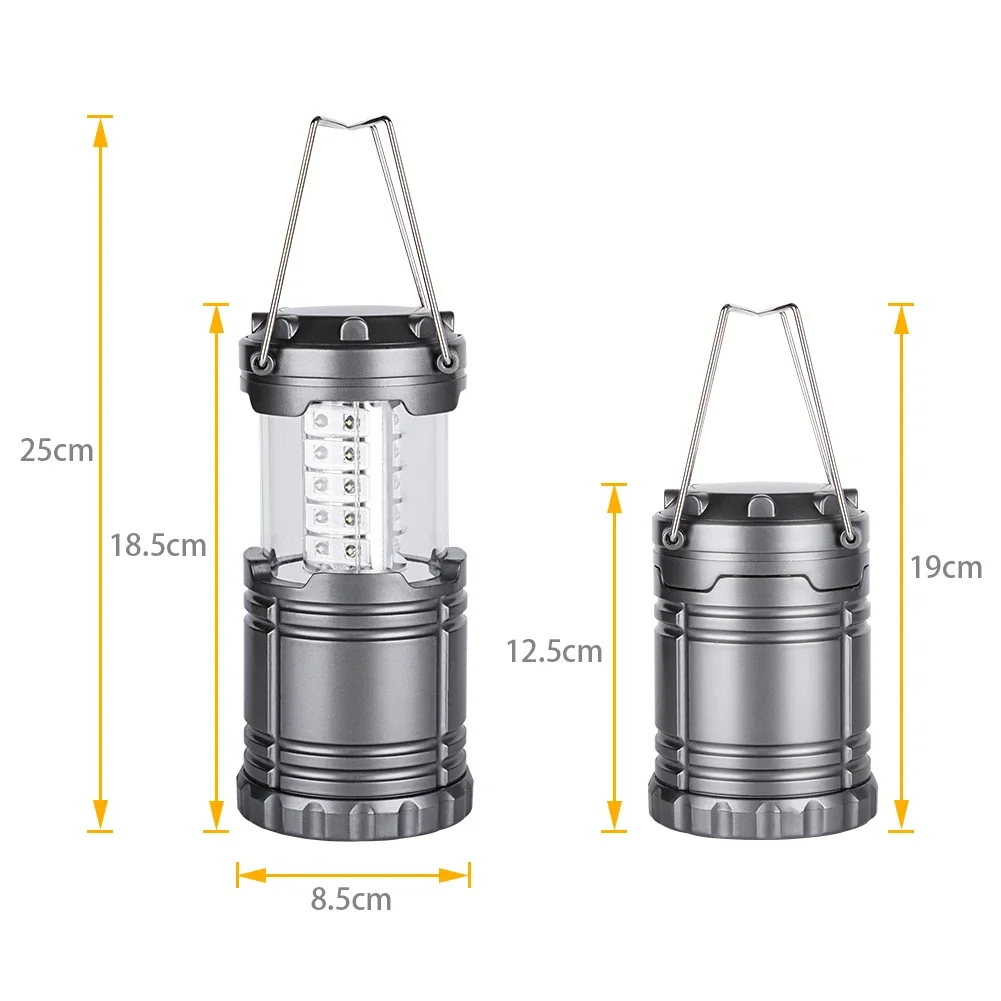 30LED Tent Lamp Waterproof Camping Light Power by 3*AA Battery Emergency Light Portable Lantern Working Lighting Flashlight - Image 3
