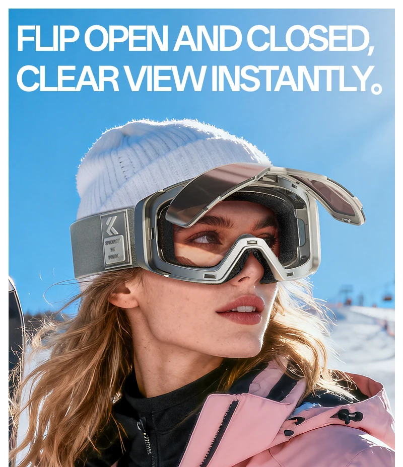 KAPVOE Outdoor Photochromic Ski Goggles Breathable HD Winter Sports Snow Glasses UV400 Anti-fog Magnetic Snowboard Glasses New - Image 21