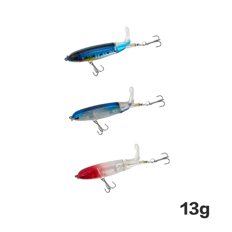 13g/15g/35g Topwater Fishing Lure Whopper Popper Artificial Bait Hard Plopper Soft Rotating Tail - Image 44