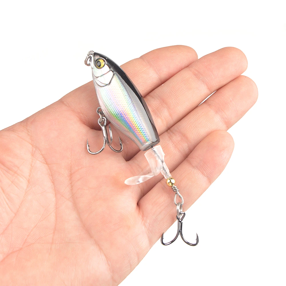 1Pcs Quality Whopper Plopper Wobblers 7.5cm 6.5g Topwater Popper Fishing Lure Hard Bait Rotating Soft Tail Fishing Tackle - Image 10