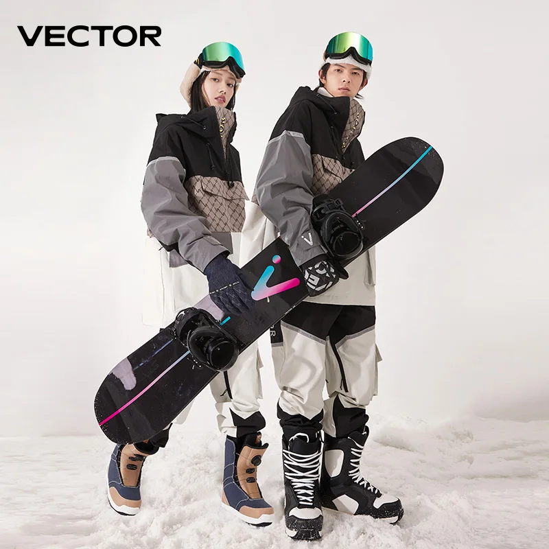 VECTOR Ski Wear Women Man Hooded Sweater Reflective Trend Ski Wear Thickened Warmth and Waterproof Ski Equipment Ski Suit Women - Image 2