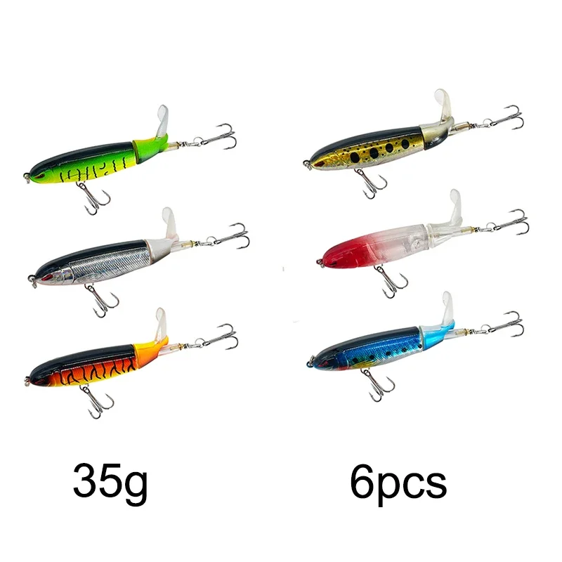 3/8/10Pcs Whopper Plopper 10Cm/14Cm Floating Per Fishing Lure Artificial Hard Bait Wobbler Rotating Tail Fishing Tackle 3D Eyes - Image 19