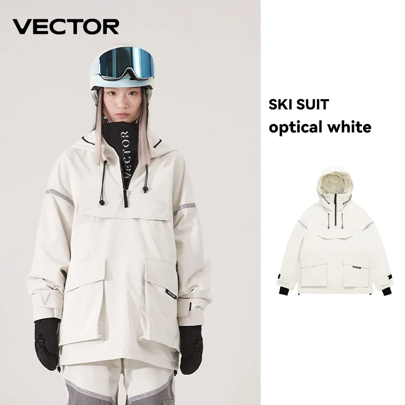VECTOR Ski Wear Women Man Hooded Sweater Reflective Trend Ski Wear Thickened Warmth and Waterproof Ski Equipment Ski Suit Women - Image 10