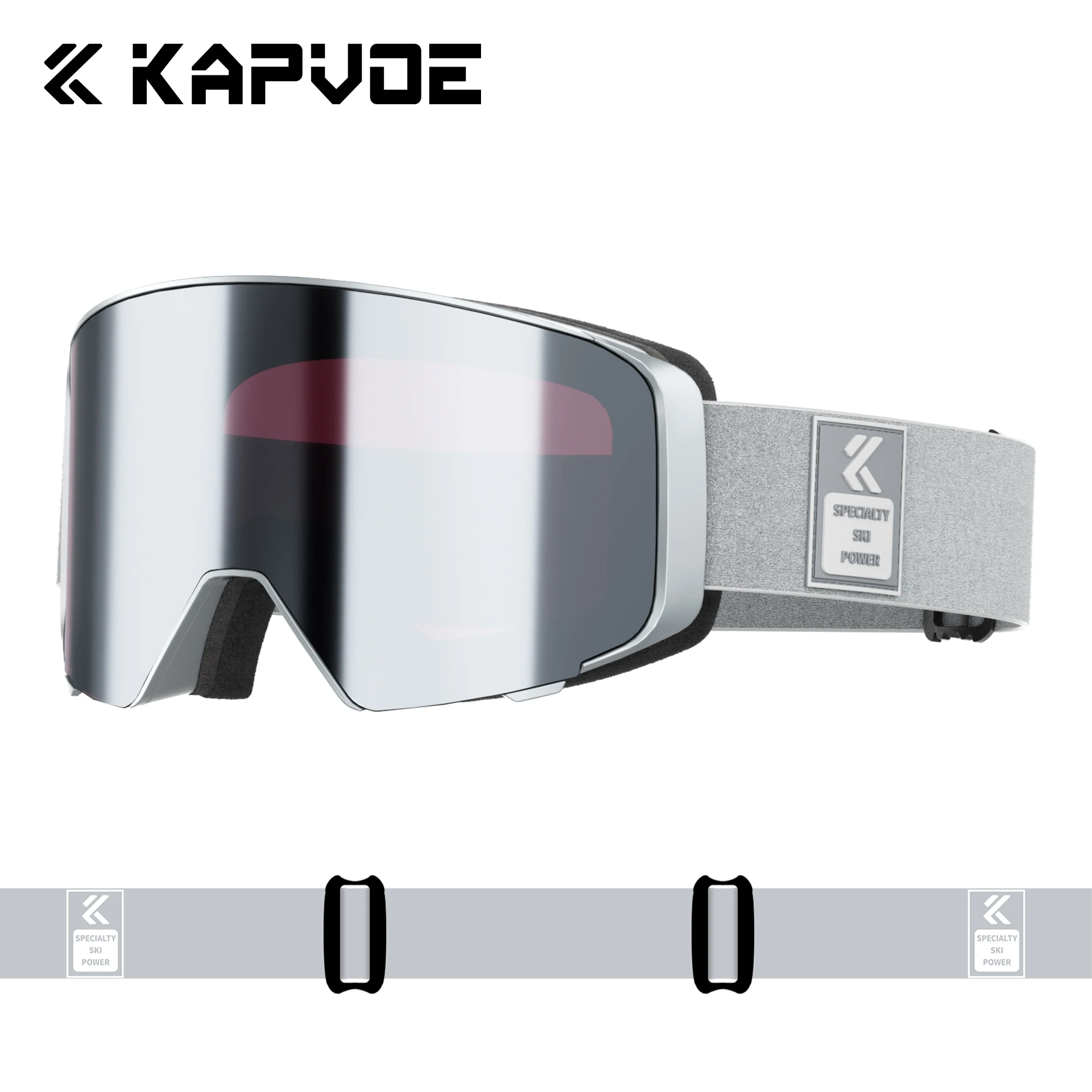 KAPVOE Outdoor Photochromic Ski Goggles Breathable HD Winter Sports Snow Glasses UV400 Anti-fog Magnetic Snowboard Glasses New - Image 13