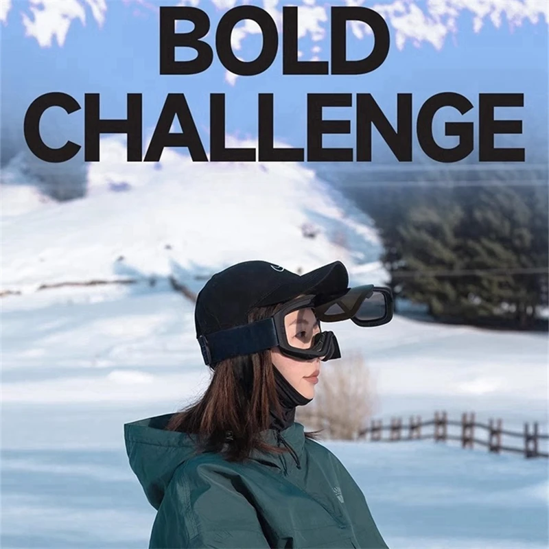 Magnetic Flip Cover Double Layer Anti-Fog Ski Goggles Snowboard Glasses Snowmobile Eyewear Outdoor Sports Optical Protection - Image 2