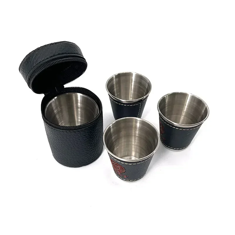4pcs 30/70ml Outdoor Camping Travel Cups Set Picnic Supplies Stainless Steel - Image 2