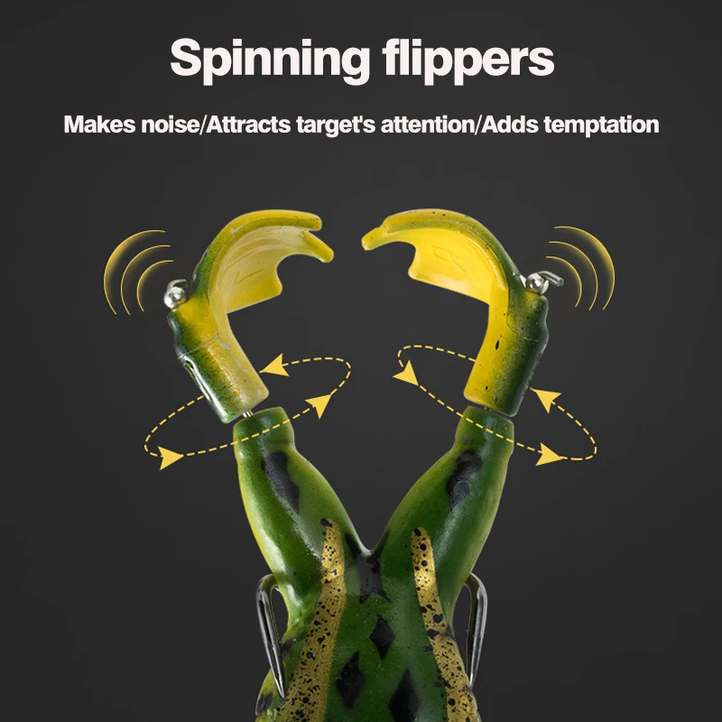 13/16g Soft Frog Shape Lures Artificial Topwater Wobblers Bait Bass Catfish Fishing Lure 3D Eyes - Image 6