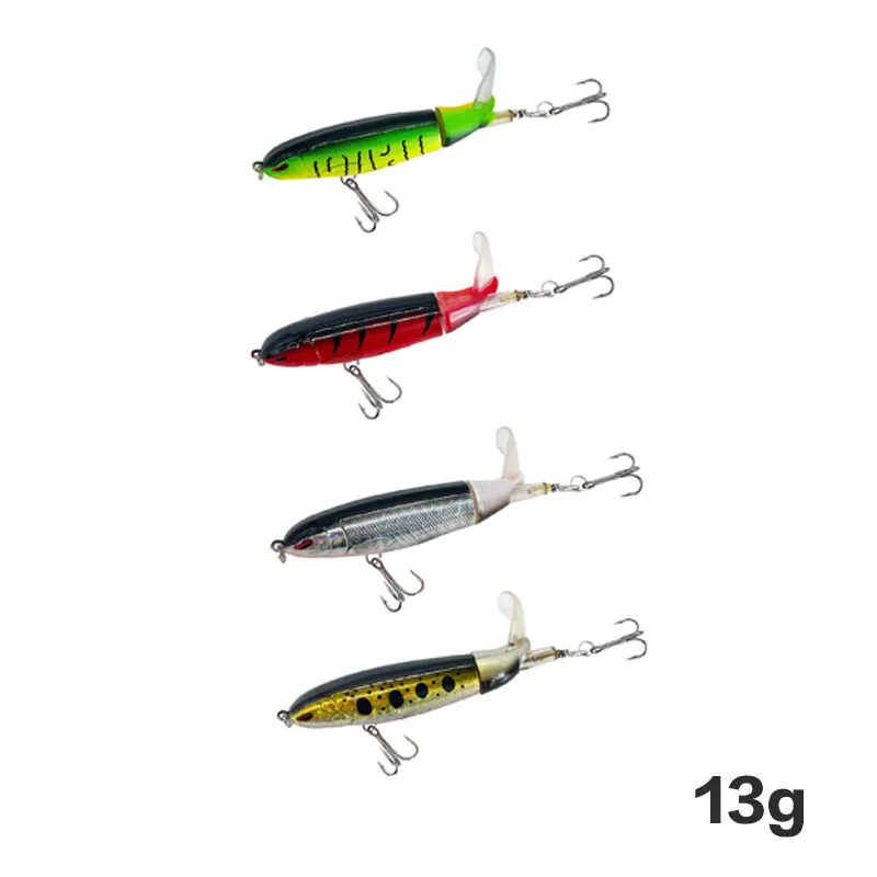 13g/15g/35g Topwater Fishing Lure Whopper Popper Artificial Bait Hard Plopper Soft Rotating Tail - Image 43