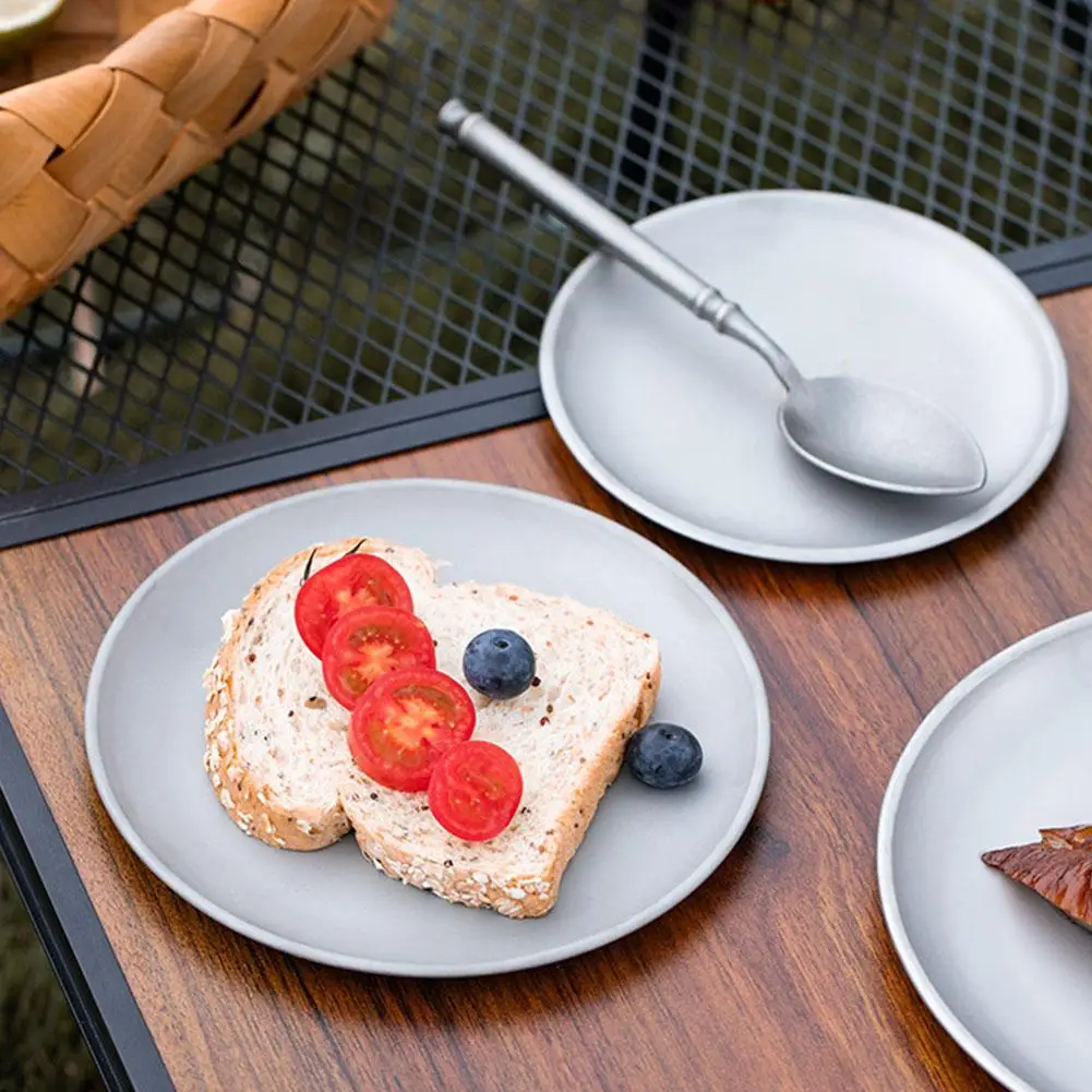 Titanium Camping Plate Titanium Cutlery Tray Corrosion Resistant Outdoor Kit - Image 11