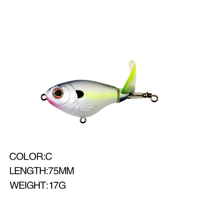 Artificial Fishing Lure, Crankbait, Whopper Plopper , Topwater Fishing Lure, SwimBait, Hard Popper, Rotating Tail Fishing Tackle - Image 6