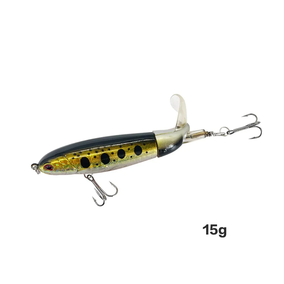 13g/15g/35g Topwater Fishing Lure Whopper Popper Artificial Bait Hard Plopper Soft Rotating Tail - Image 9