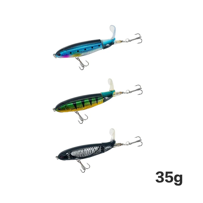 13g/15g/35g Topwater Fishing Lure Whopper Popper Artificial Bait Hard Plopper Soft Rotating Tail - Image 28