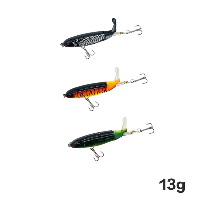 13g/15g/35g Topwater Fishing Lure Whopper Popper Artificial Bait Hard Plopper Soft Rotating Tail - Image 46
