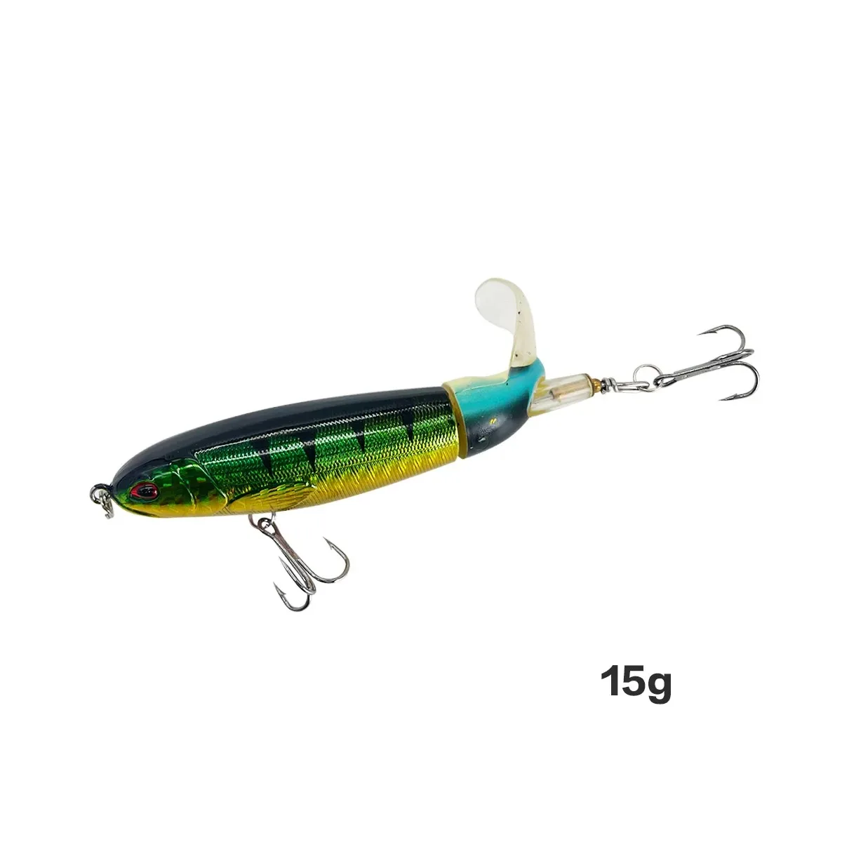 13g/15g/35g Topwater Fishing Lure Whopper Popper Artificial Bait Hard Plopper Soft Rotating Tail - Image 13